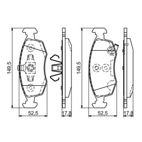 BOSCH Sada brzdových platničiek   0 986 494 537_thumb5