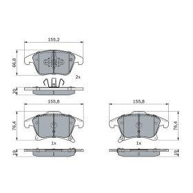 BOSCH Sada brzdových platničiek 0 986 424 445_thumb5