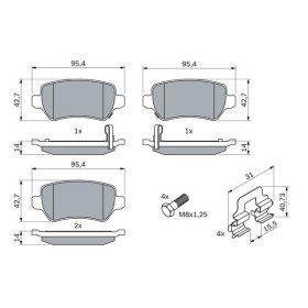 BOSCH Sada brzdových platničiek   0 986 494 654_thumb7