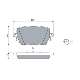 BOSCH Sada brzdových platničiek   0 986 424 890_thumb5