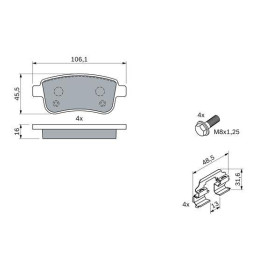 BOSCH Sada brzdových platničiek   0 986 494 384_thumb7