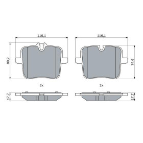 BOSCH Sada brzdových platničiek   0 986 424 923_thumb5