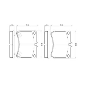 BOSCH Sada brzdových platničiek   0 986 460 974_thumb5