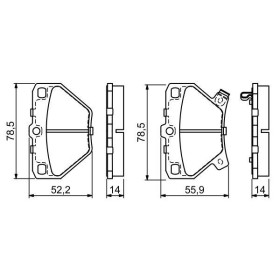 BOSCH Sada brzdových platničiek   0 986 424 630_thumb5