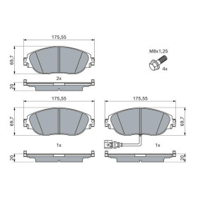 BOSCH Sada brzdových platničiek   0 986 494 704_thumb7