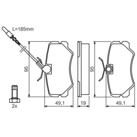 BOSCH Sada brzdových platničiek   0 986 492 090_thumb5