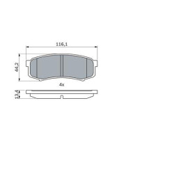 BOSCH Sada brzdových platničiek   0 986 424 313_thumb5