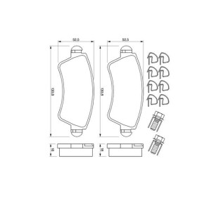 BOSCH Sada brzdových platničiek   0 986 424 801_thumb5