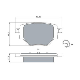 BOSCH Sada brzdových platničiek, kotúč. brzda   0 986 424 988_thumb5