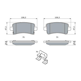 BOSCH Sada brzdových platničiek   0 986 424 124_thumb7