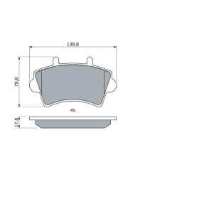 BOSCH Sada brzdových platničiek   0 986 494 031_thumb5