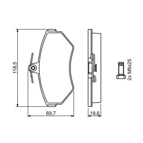 BOSCH Sada brzdových platničiek   0 986 494 021_thumb5