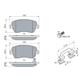 BOSCH Sada brzdových platničiek   0 986 494 160_thumb5