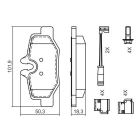 BOSCH Sada brzdových platničiek   0 986 494 603_thumb5