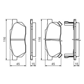 BOSCH Sada brzdových platničiek   0 986 490 440_thumb5