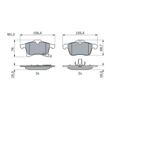 BOSCH Sada brzdových platničiek   0 986 424 707_thumb7