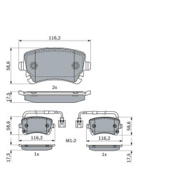 BOSCH Sada brzdových platničiek 0 986 424 057_thumb7