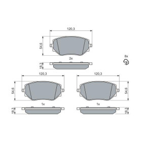 BOSCH Sada brzdových platničiek   0 986 460 063_thumb5