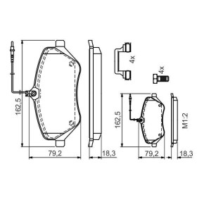 BOSCH Sada brzdových platničiek   0 986 494 585_thumb7