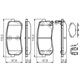 BOSCH Sada brzdových platničiek   0 986 494 608_thumb7