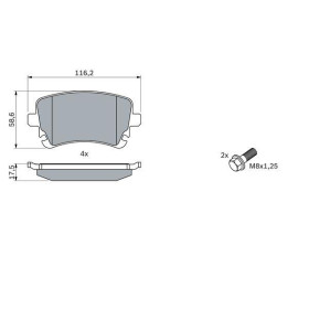 BOSCH Sada brzdových platničiek   0 986 494 303_thumb7