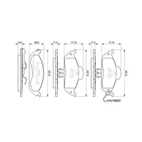 BOSCH Sada brzdových platničiek   0 986 424 611_thumb5