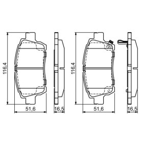 BOSCH Sada brzdových platničiek   0 986 424 803_thumb5