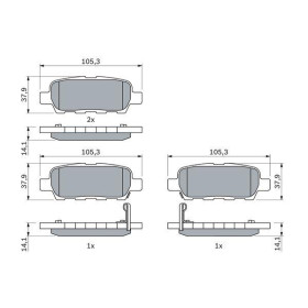 BOSCH Sada brzdových platničiek   0 986 494 090_thumb5