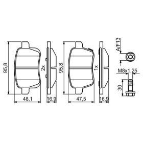 BOSCH Sada brzdových platničiek   0 986 494 825_thumb7