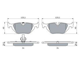 BOSCH Sada brzdových platničiek   0 986 424 484_thumb7