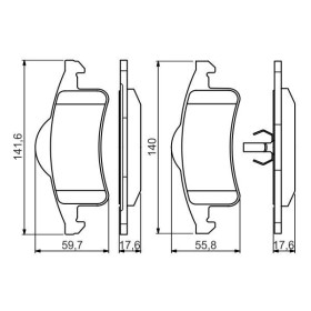 BOSCH Sada brzdových platničiek   0 986 424 665_thumb5