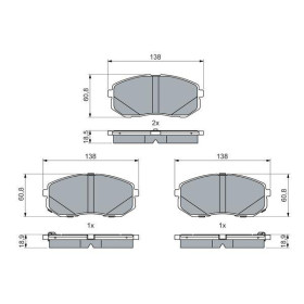 BOSCH Sada brzdových platničiek   0 986 460 077_thumb5