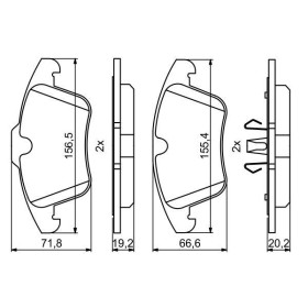 BOSCH Sada brzdových platničiek   0 986 494 246_thumb5