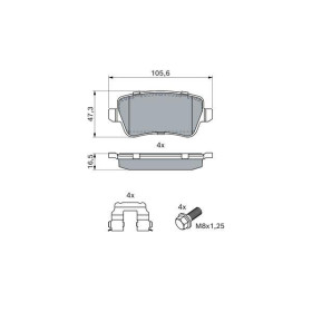 BOSCH Sada brzdových platničiek   0 986 494 126_thumb7