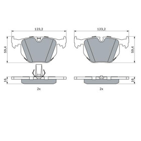 BOSCH Sada brzdových platničiek   0 986 494 006_thumb5