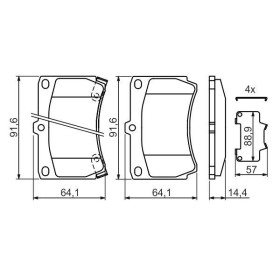 BOSCH Sada brzdových platničiek   0 986 461 141_thumb5