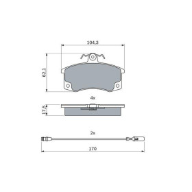 BOSCH Sada brzdových platničiek   0 986 424 928_thumb5