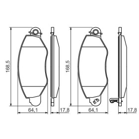 BOSCH Sada brzdových platničiek   0 986 494 037_thumb5