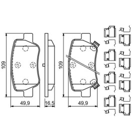 BOSCH Sada brzdových platničiek   0 986 494 933_thumb7