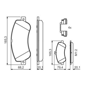 BOSCH Sada brzdových platničiek   0 986 494 648_thumb7