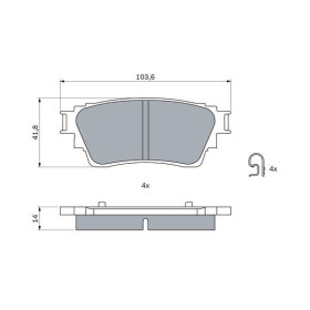 BOSCH Sada brzdových platničiek   0 986 460 008_thumb5