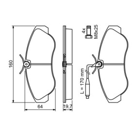 BOSCH Sada brzdových platničiek   0 986 424 031_thumb5