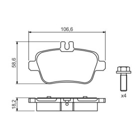 BOSCH Sada brzdových platničiek   0 986 494 664_thumb7