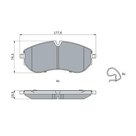 BOSCH Sada brzdových platničiek, kotúč. brzda   0 986 424 931_thumb5