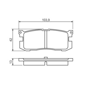 BOSCH Sada brzdových platničiek   0 986 461 138_thumb5