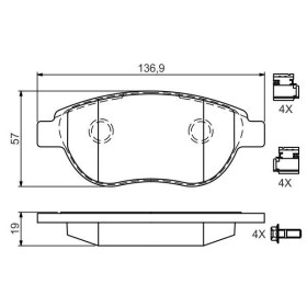 BOSCH Sada brzdových platničiek   0 986 494 602_thumb5