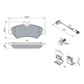 BOSCH Sada brzdových platničiek   0 986 494 601_thumb7