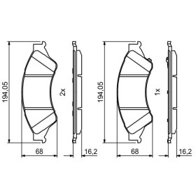 BOSCH Sada brzdových platničiek   0 986 494 791_thumb7