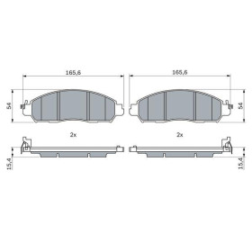 BOSCH Sada brzdových platničiek, kotúčová brzda   0 986 424 973_thumb5