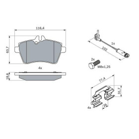 BOSCH Sada brzdových platničiek   0 986 494 290_thumb7